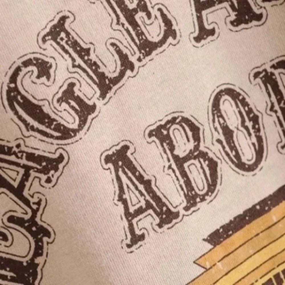 Bohemian Eagle Angel Western Graphic Cream Tee - Picture 6 of 7